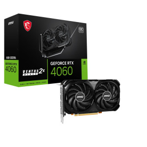 MSI GeForce RTX 4060 Ventus 2X Black OC  8GB GDDR6  Videokaart  GPU  NVIDIA  OPEN BOX