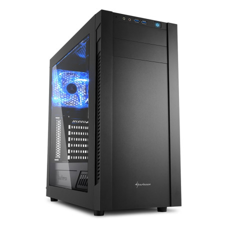 Sharkoon S25-W  Midi Tower Case  Zwart