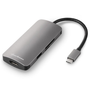 Sharkoon DUB-CMPA  Multiport Adapter  USB-C 3.2 Gen 1  Grijs