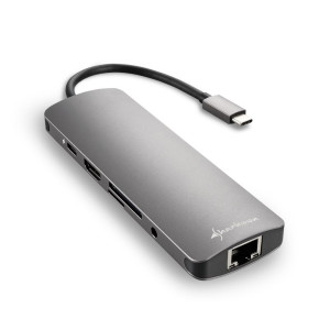 Sharkoon USB 3.0 Type-C Combo Adapter  HDMI  RJ-45  USB 3.2 Gen 1 (3.1 Gen 1)  Interfacekaart / Adapter