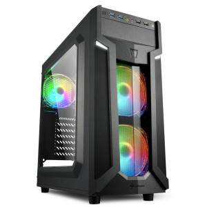 Sharkoon VG6-W RGB  Midi Tower Case  Zwart
