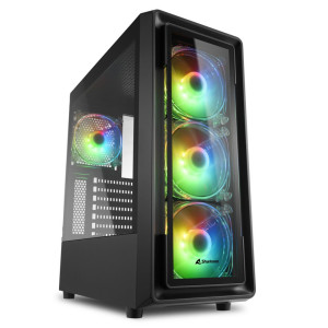Sharkoon TK4 RGB  Midi Tower Case  Zwart