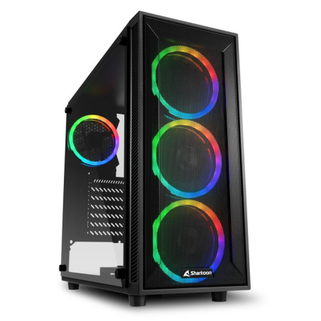 Sharkoon TG4M RGB  Midi Tower Case  Zwart