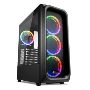 Sharkoon TK5M RGB  Midi Tower Case  Zwart