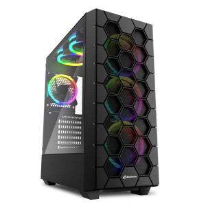 Sharkoon RGB HEX  Mid Tower Behuizing  Zwart  Met RGB-verlichting
