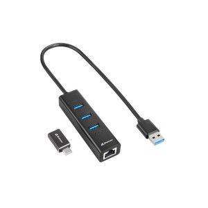 Sharkoon 4044951037575  Docking Station  Poortreplicator  USB-C 3.2 Gen 1  Draadloos  Zwart