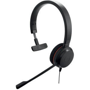 Jabra Evolve 20 UC  Bedrade On-ear Mono Headset  USB-A  Zwart