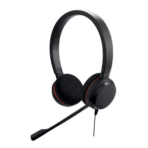Jabra Evolve 20 MS Duo  Bedrade On-ear Mono Headset  Zwart