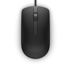 Dell MS116  Bekabelde Muis  Links- en Rechtshandig  USB-A  1000 DPI  Zwart
