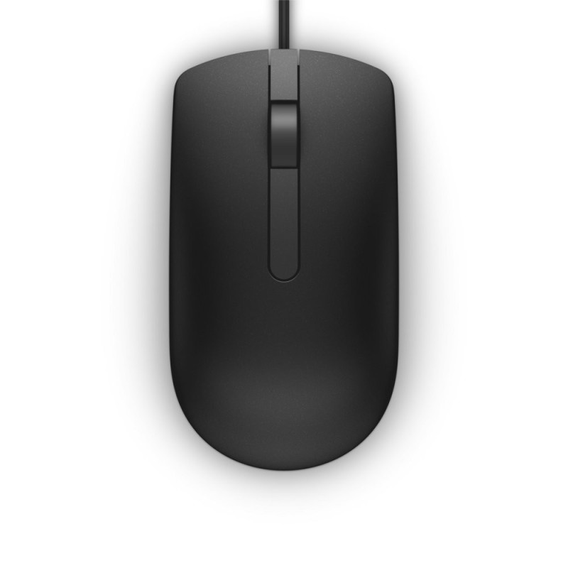 Dell MS116  Bekabelde Muis  Links- en Rechtshandig  USB-A  1000 DPI  Zwart