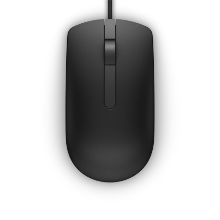 Dell MS116  Bekabelde Muis  Links- en Rechtshandig  USB-A  1000 DPI  Zwart