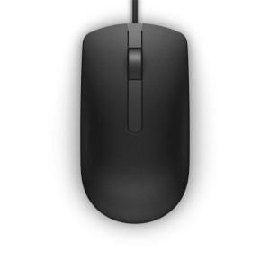 Dell MS116  Bekabelde Muis  Links- en Rechtshandig  USB-A  1000 DPI  Zwart