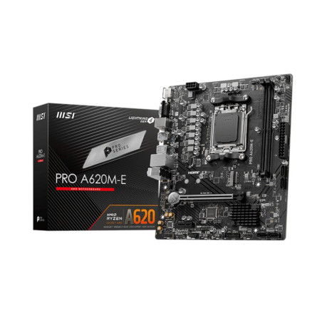 MSI PRO A620M-E  Socket AM5  AMD A620  2xDDR5  Micro-ATX  Moederbord
