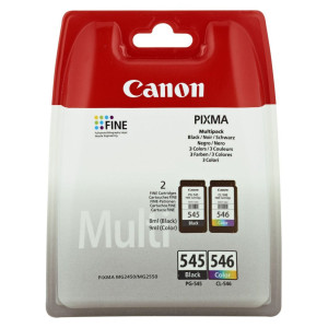 Canon PG-545 / CL-546 Multipack  Inktcartridges  Origineel  Zwart  Cyaan Magenta Geel  2 stuks