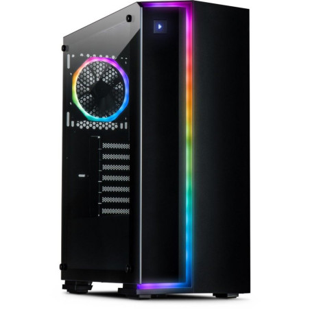 Inter-Tech S-3906 Renegade RGB  Midi Tower Case  Zwart