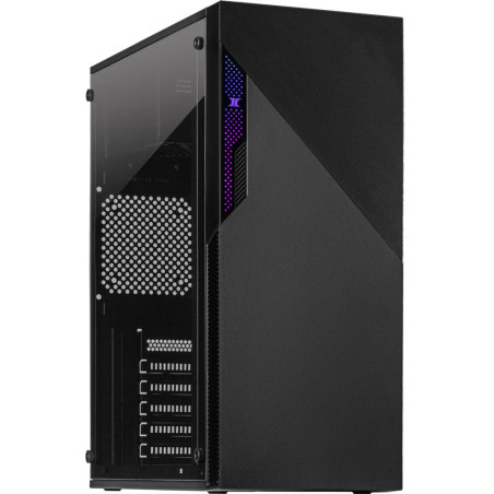 Inter-Tech A-303 Slant  Midi Tower  Zwart