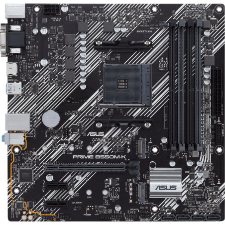 ASUS PRIME B550M-K  Socket AM4  AMD B550  4xDDR4  Micro-ATX  Moederbord