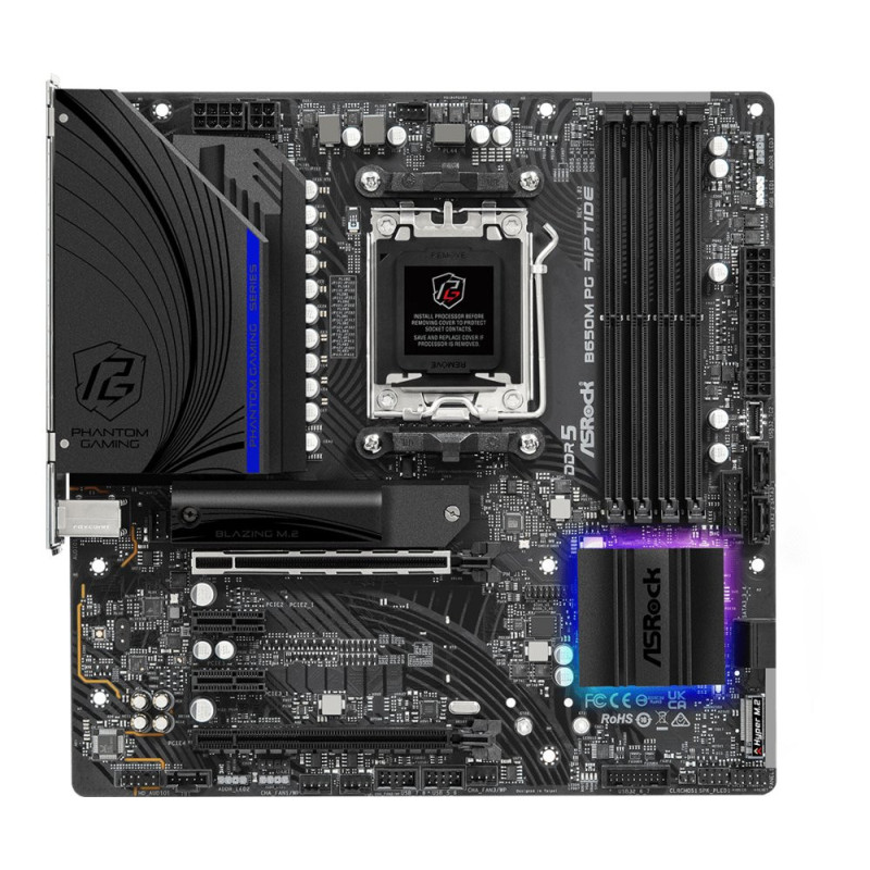 Asrock B650M PG Riptide  Socket AM5  AMD B650  4xDDR5  Micro-ATX  Moederbord