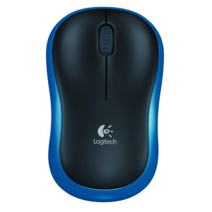 Logitech M185  Draadloze Muis  Links- en Rechtshandig  RF  1000 DPI  Zwart/Blauw