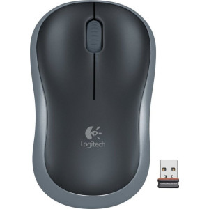 Logitech M185  Draadloze Muis  Links- en Rechtshandig  RF  1000 DPI  Zwart/Grijs