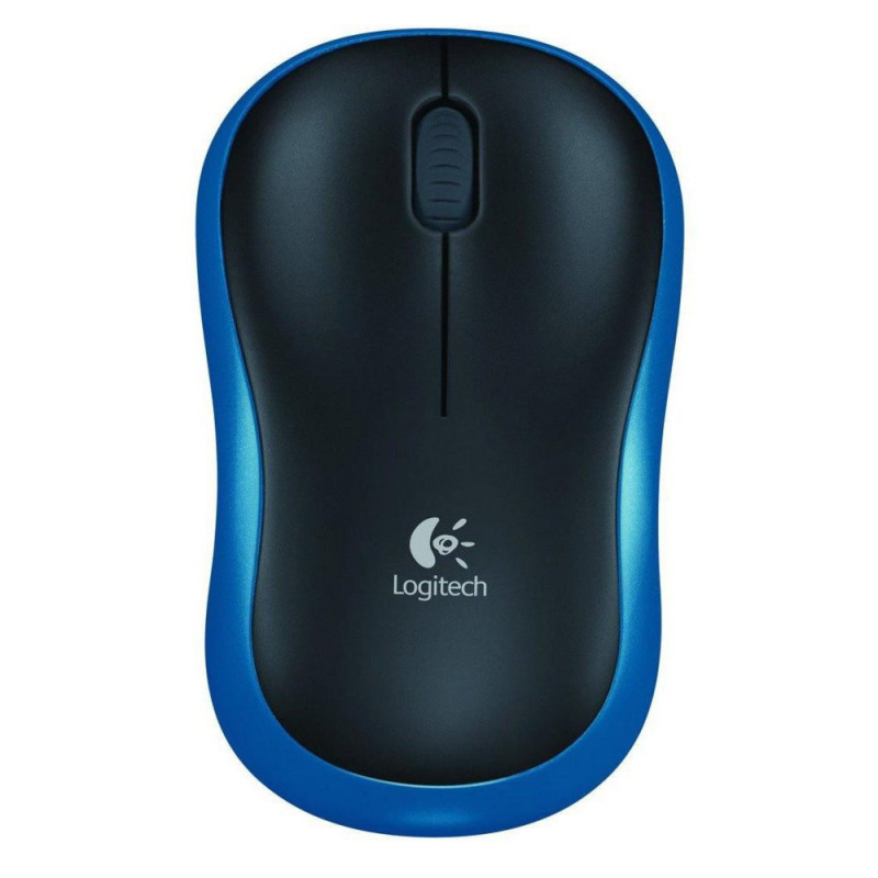 Logitech M185  Draadloze Muis  Links- en Rechtshandig  RF  1000 DPI  Zwart/Blauw