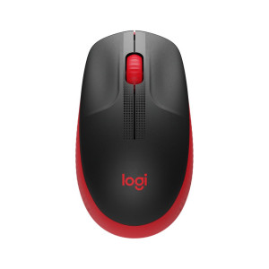 Logitech M190  Draadloze Muis  Links- en Rechtshandig  RF  1000 DPI  Zwart/Rood