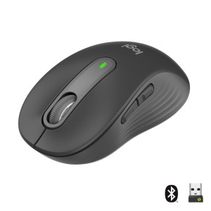 Logitech Signature M650  Draadloze Muis  RF-Draadloos  Bluetooth  1000 DPI  Grafiet