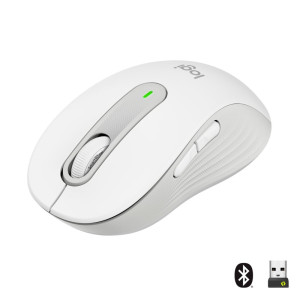 Logitech Signature M650  Draadloze Muis  Rechtshandig  RF  Bluetooth  2000 DPI  Wit