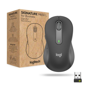 Logitech Signature M650 for Business  Draadloze Muis  Rechtshandig  RF  Bluetooth  4000 DPI  Grafiet