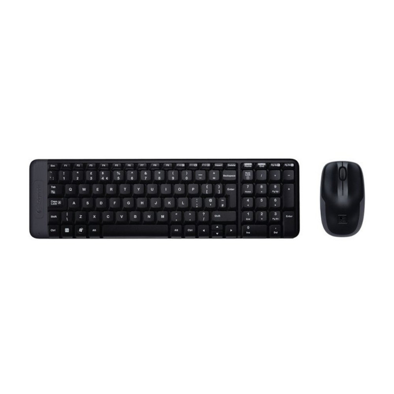 Logitech MK220  Draadloze Desktop Set  Compact Toetsenbord  Muis  Zwart