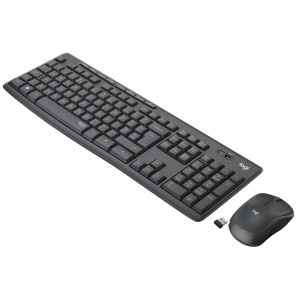 Logitech MK295 Silent  Draadloze Muis-en-Toetsenbordcombo  USB-ontvanger  QWERTY  Zwart