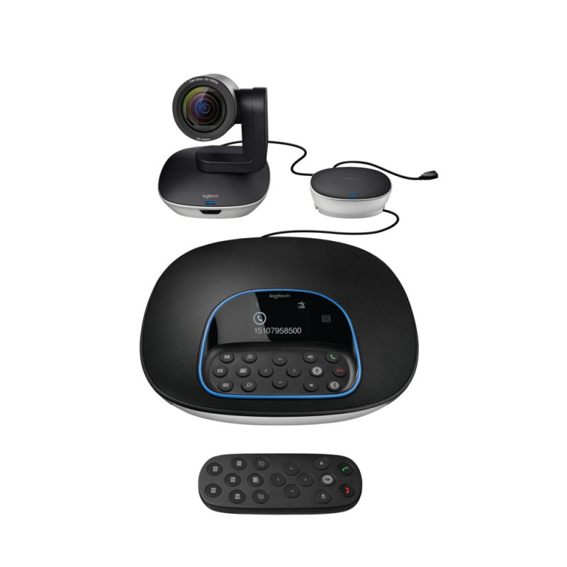 Logitech GROUP  Videovergadersysteem  Voor Groepen  Full HD  USB  Zwart