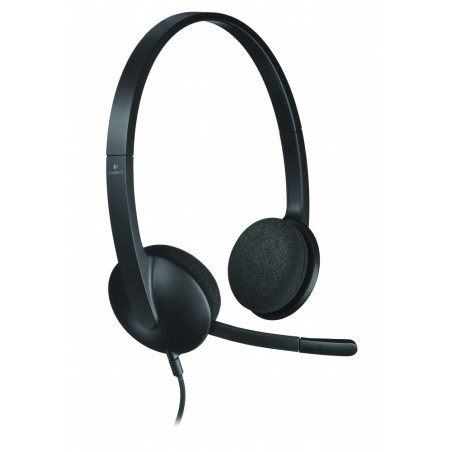 Logitech H340  Bedrade On-Ear USB Headset  Zwart