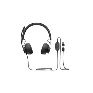 Logitech Zone  Bedrade On-ear Headset  USB-C  USB-A  Grafiet
