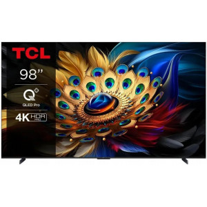 TCL 98C655 98  Ultra HD 4K QLED Smart TV  Google TV  Dolby Vision  HDR10  60Hz  AI Picture  Sound  Wifi  Bluetooth