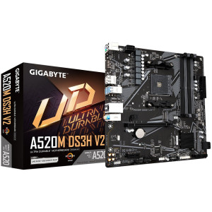 Gigabyte A520M DS3H V2  Socket AM4  AMD A520  4xDDR4  Micro ATX  Moederbord