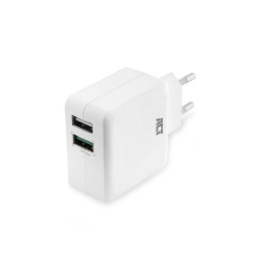 ACT AC2125  Fast Charge Dual USB-A Oplader 30W  Wit