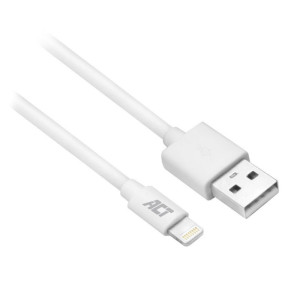 ACT kabel  USB-A naar Lightning  iOS compatibel  1 m  Wit  AC3092