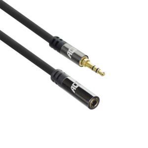 ACT AC3617  3.5mm Audiokabel  5 Meter  Stereo Jack naar Jack  Zwart