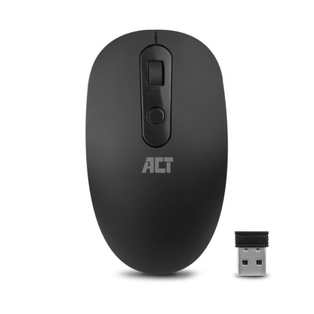 ACT AC5110  Draadloze Muis  Links- en Rechtshandig  RF  1200 DPI  Zwart