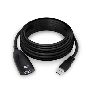 ACT AC6105  USB 2.0 Booster  5m  Zwart