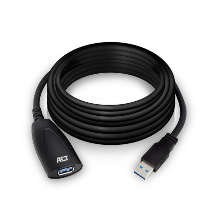 ACT AC6105  USB 2.0 Booster  5m  Zwart
