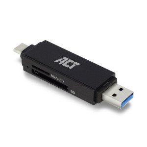 ACT AC6375  Geheugenkaartlezer  USB 3.2 Gen 1  Zwart