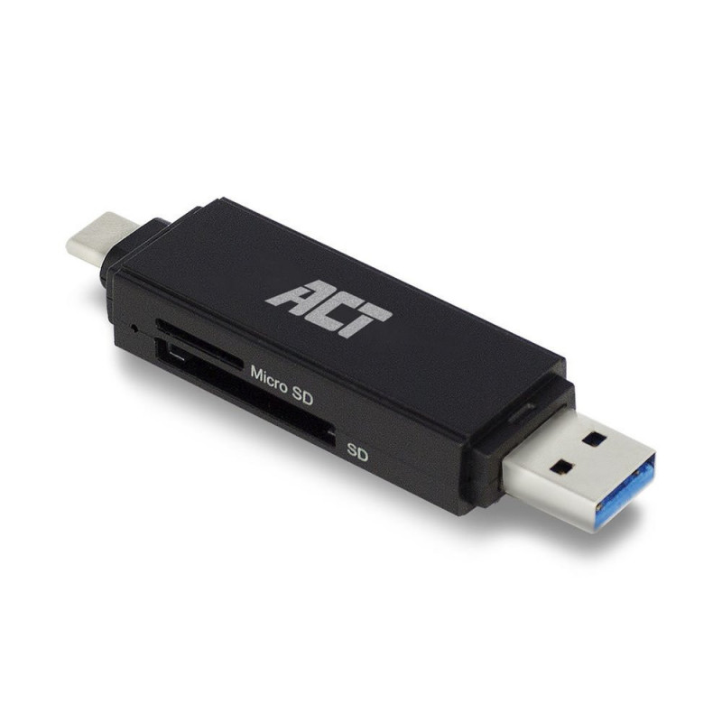 ACT AC6375  Geheugenkaartlezer  USB 3.2 Gen 1  Zwart