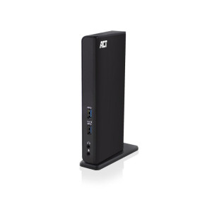 ACT AC7049  USB-C/A Multiport Docking Station  2x HDMI (2048x1152)  Ethernet  6x USB  Audio  Zwart