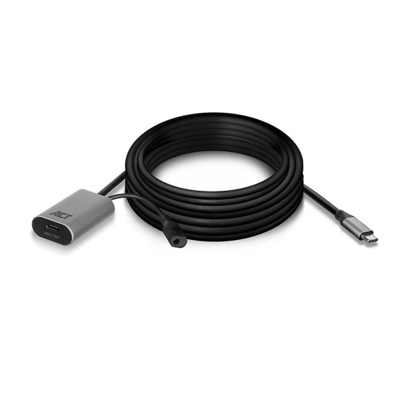 ACT AC7060  USB-C Verlengkabel met Signaalversterker  5m  Zwart