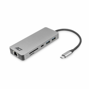 ACT AC7092 USB-C Hub 3.0  2x USB-A  2x USB-C Poorten  5 Gbps  Aluminium Behuizing  12 cm Kabel