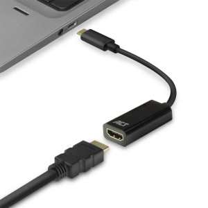 ACT AC7305  USB-C naar HDMI Adapter  015 m  Zwart