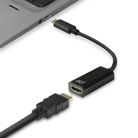 ACT AC7305  USB-C naar HDMI Adapter  015 m  Zwart