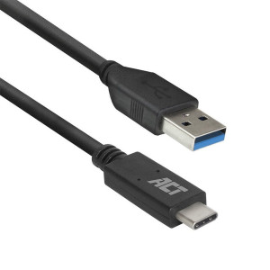 ACT AC7416  USB 3.2 Gen 1  USB-C naar USB-A  1m  Zwart